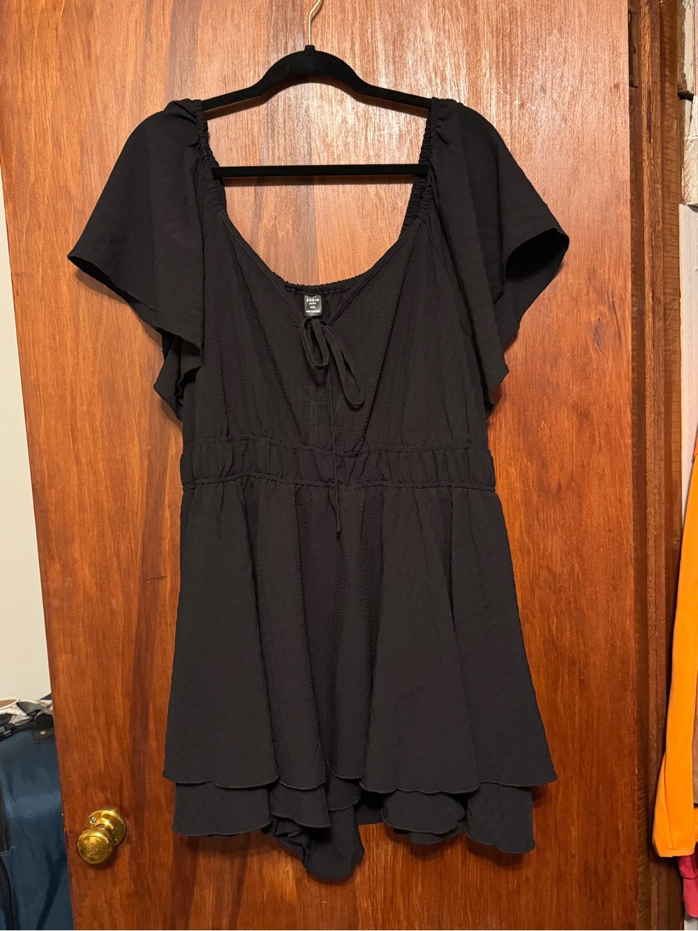 Women’s Plus Size Cottagecore Boho Ruffle Romper 4XL